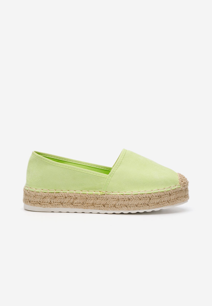 Limonkowe espadryle damskie Lemeria