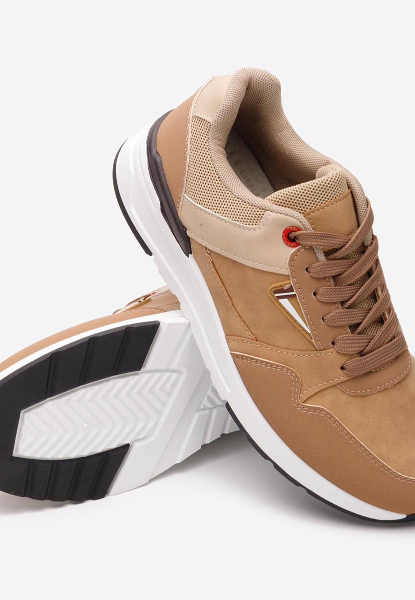 Camelowe sneakersy męskie Paultis