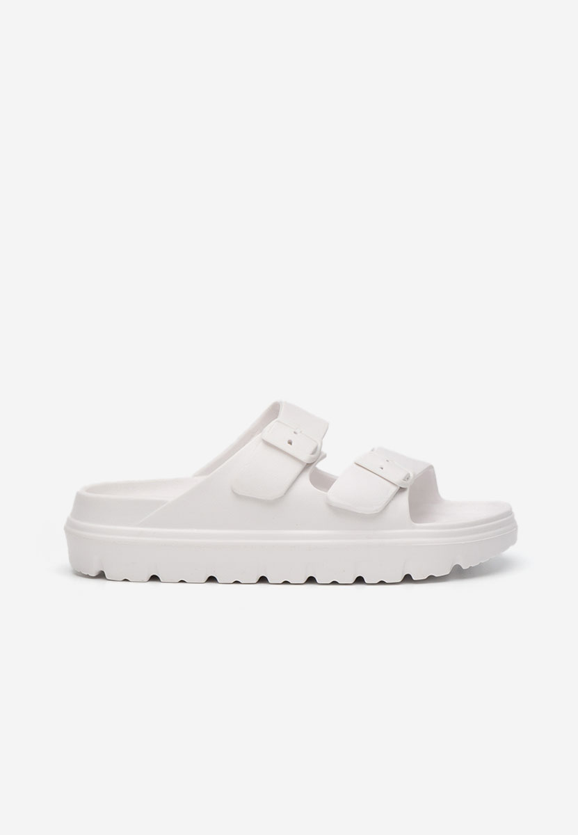 Białe klapki damskie Madeleina