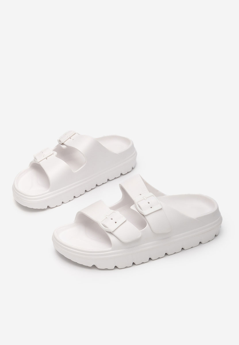 Białe klapki damskie Madeleina