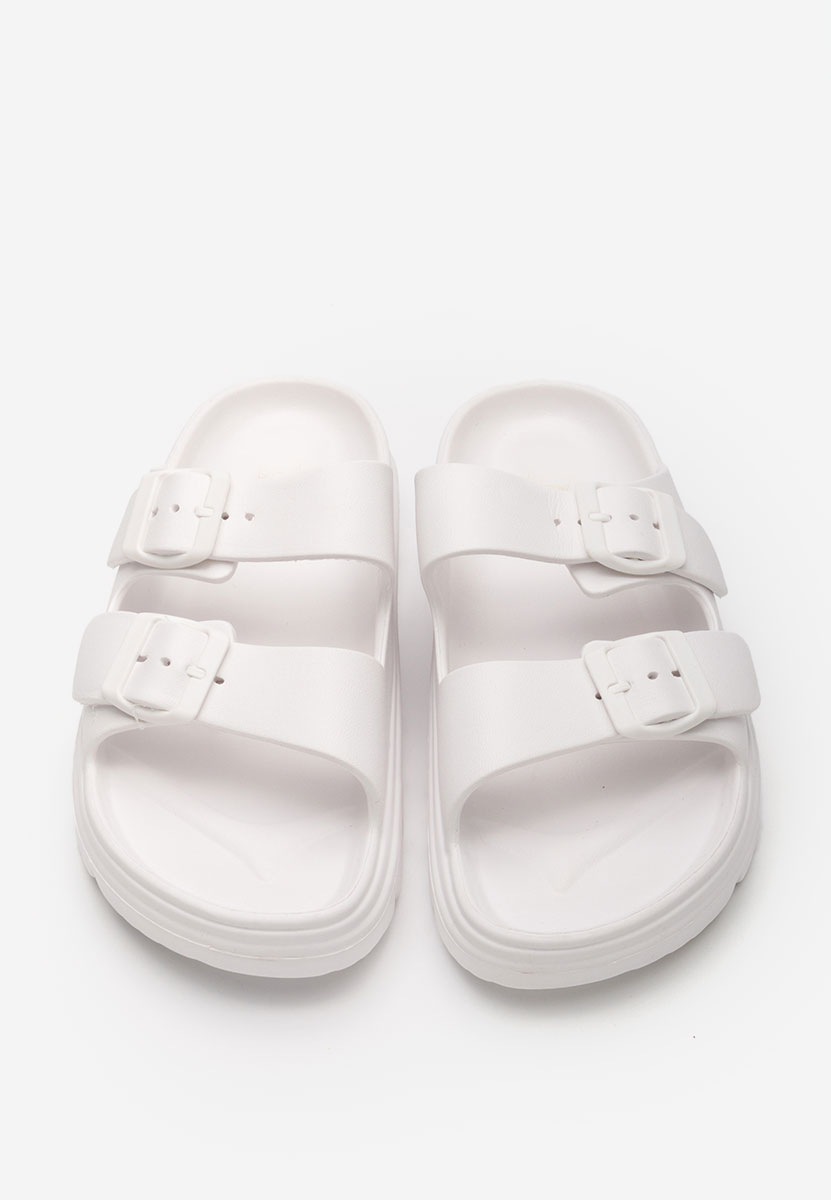 Białe klapki damskie Madeleina