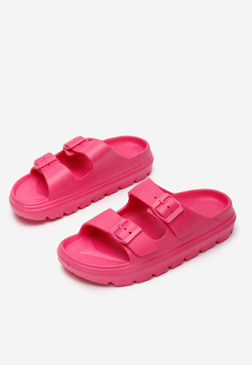 Fuksjowe klapki damskie Madeleina