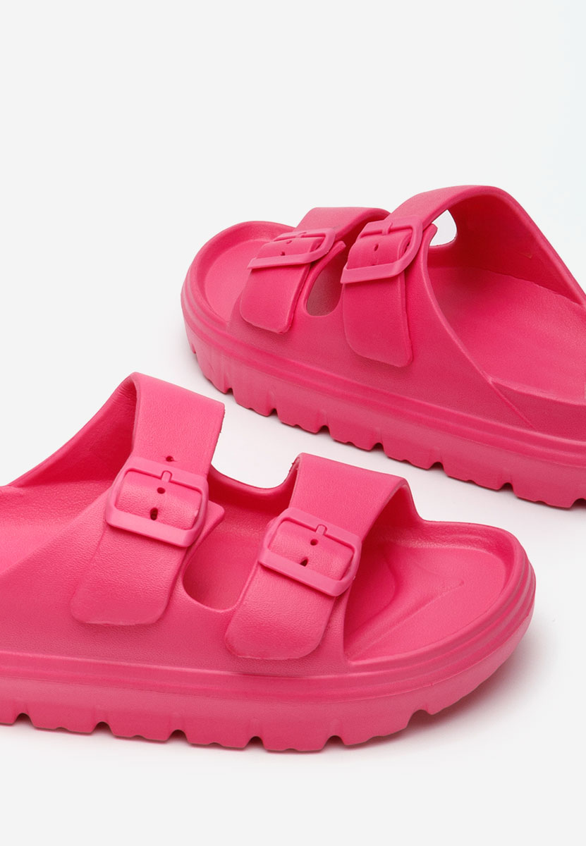 Fuksjowe klapki damskie Madeleina