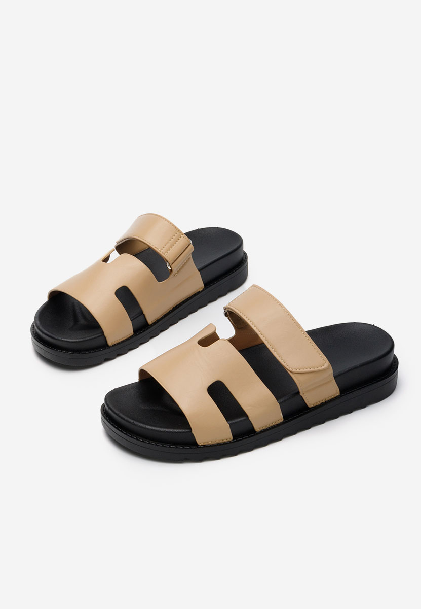 Khaki klapki damskie Denisa V3