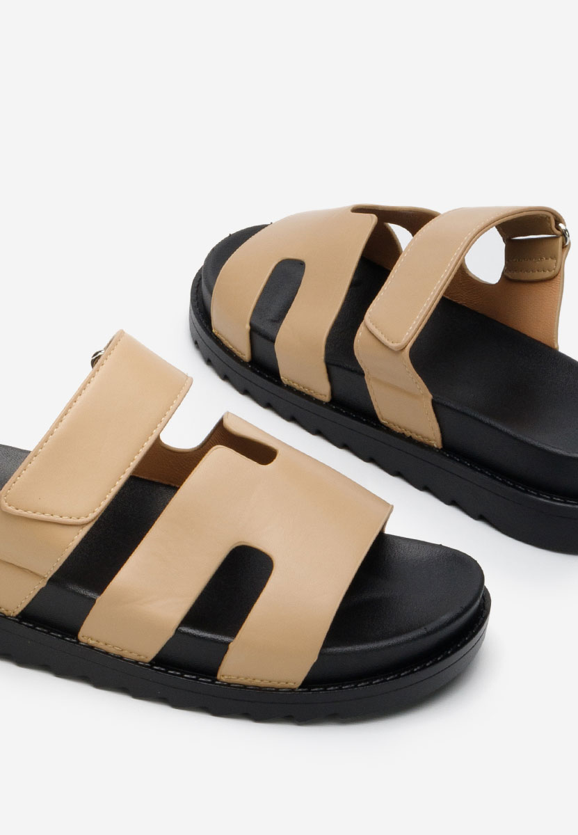 Khaki klapki damskie Denisa V3