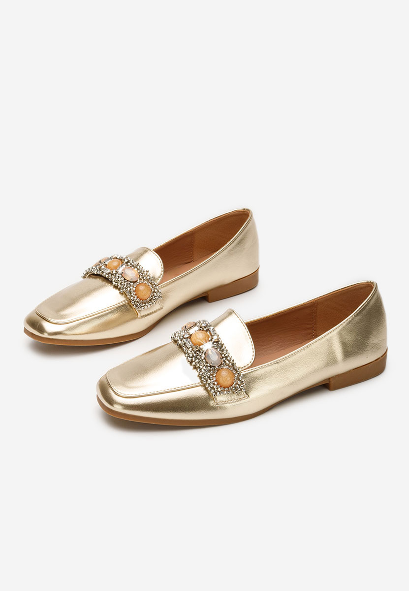 Złote mokasyny damskie Teara V2