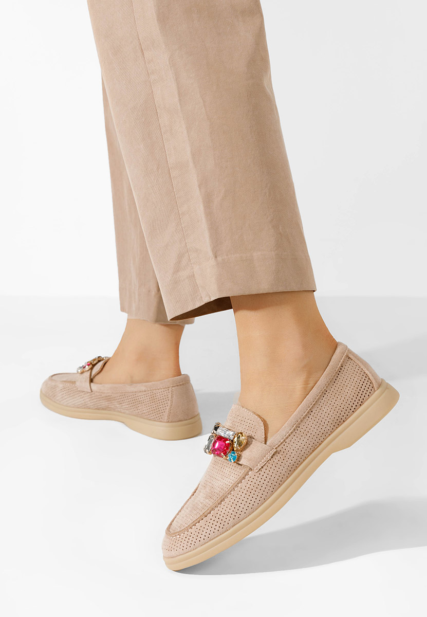 Khaki letnie mokasyny damskie Maceira V8