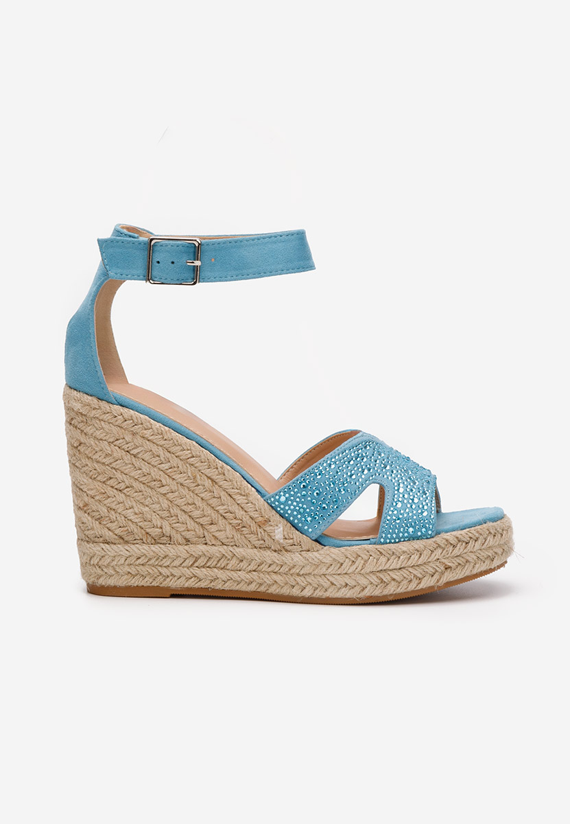 Niebieski espadryle na koturnie Josia