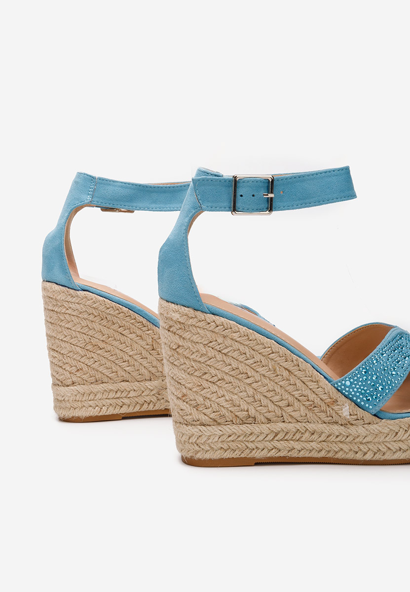 Niebieski espadryle na koturnie Josia