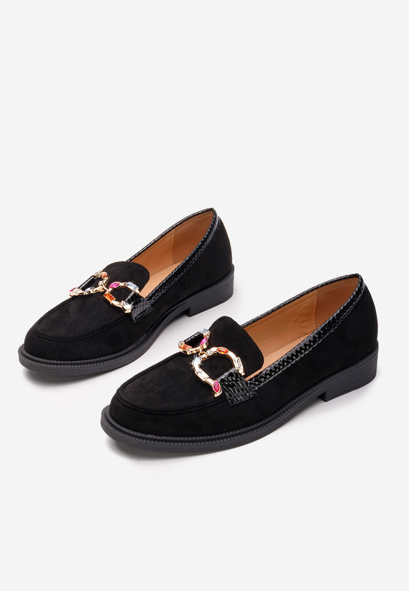 Czarne mokasyny damskie Juanita