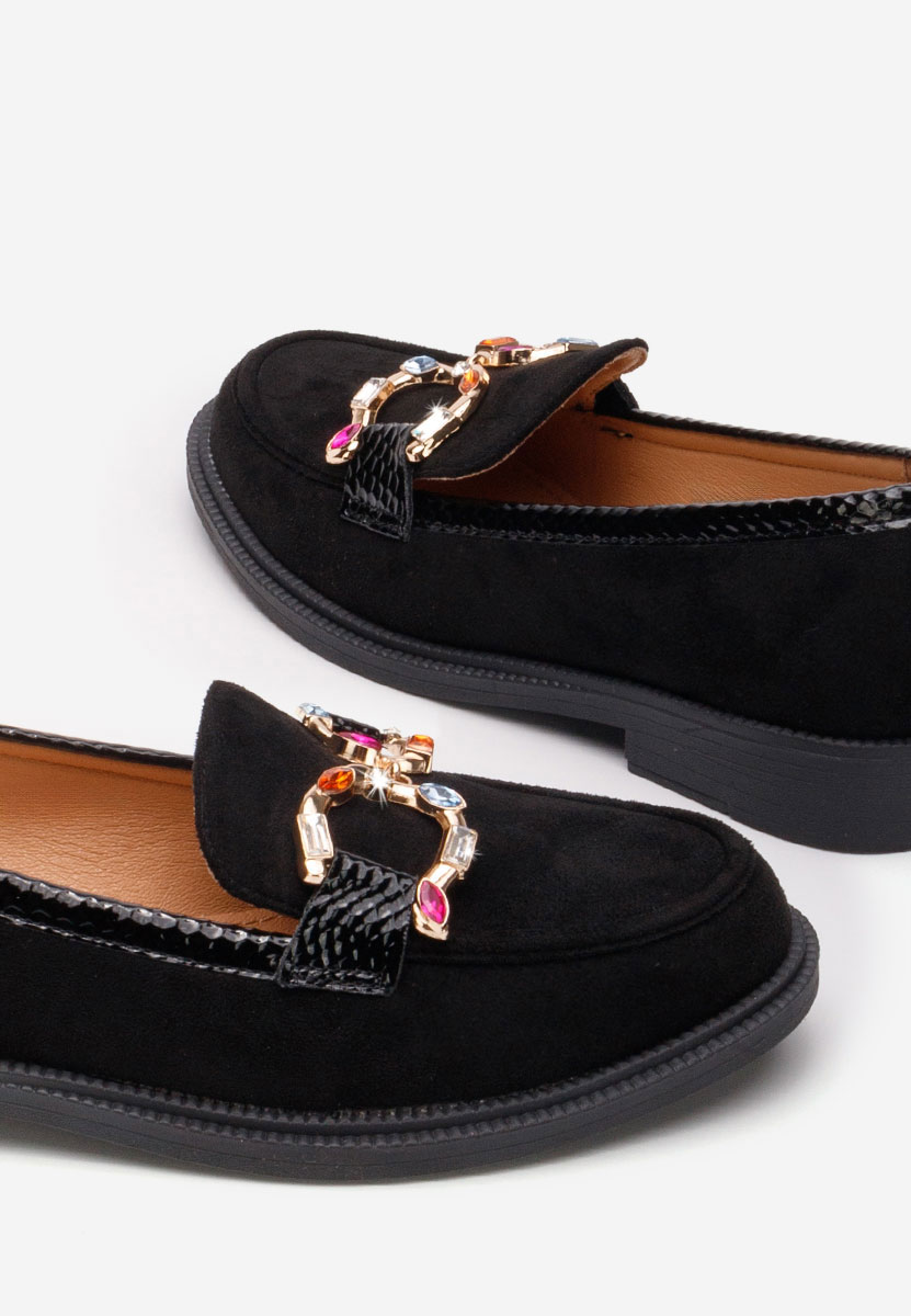 Czarne mokasyny damskie Juanita