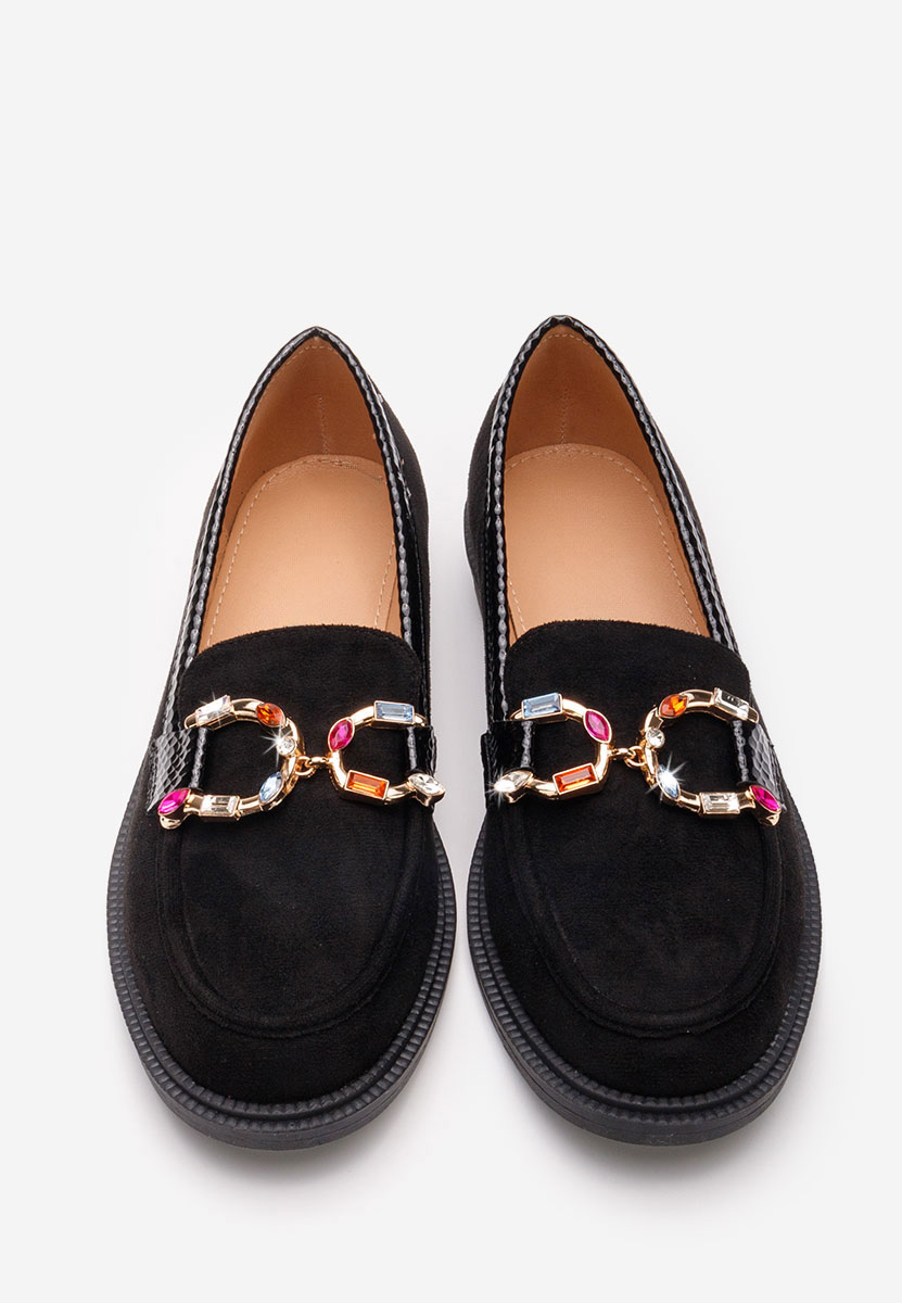 Czarne mokasyny damskie Juanita