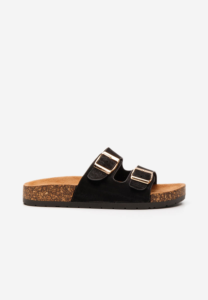 Czarne klapki damskie Breana