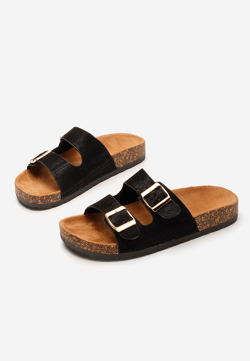 Czarne klapki damskie Breana