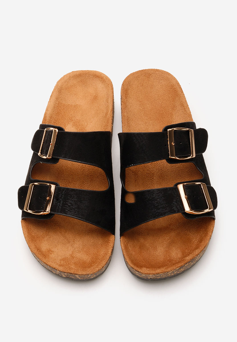 Czarne klapki damskie Breana