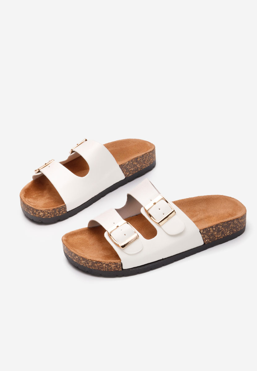 Białe klapki damskie Breana