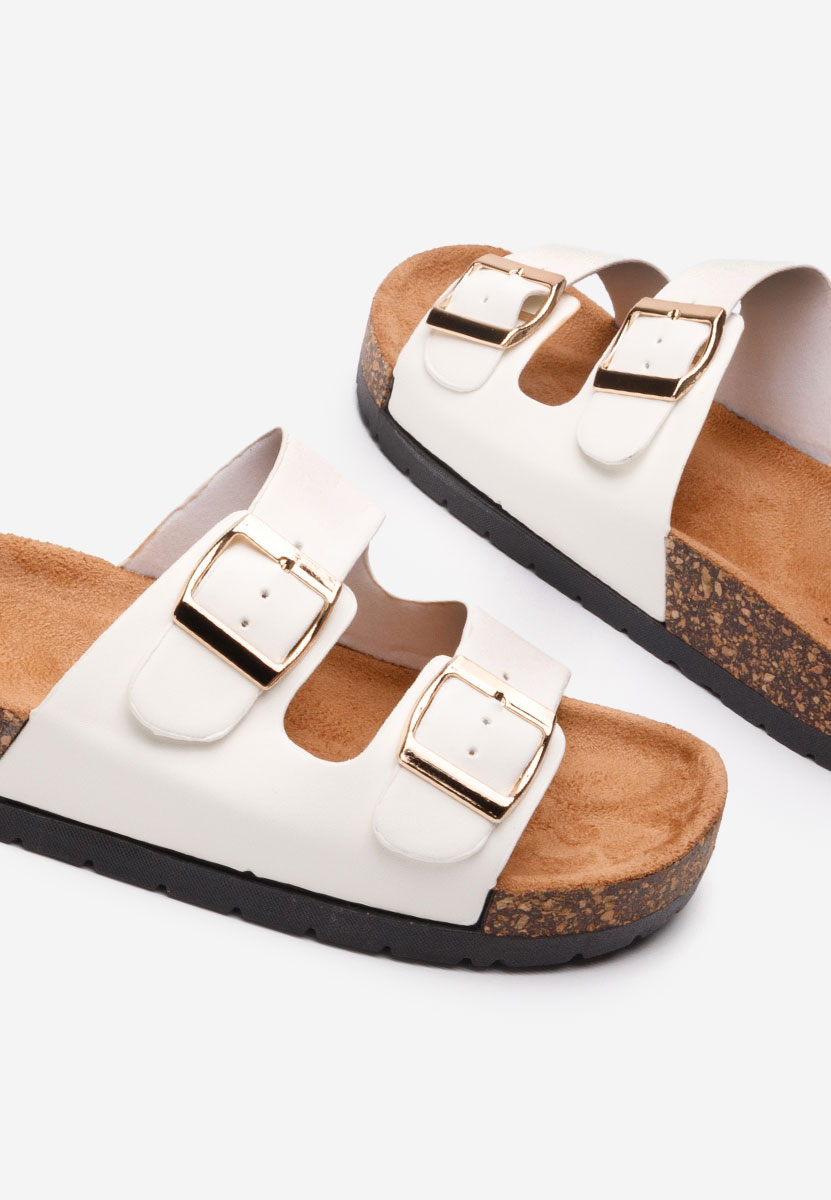 Białe klapki damskie Breana