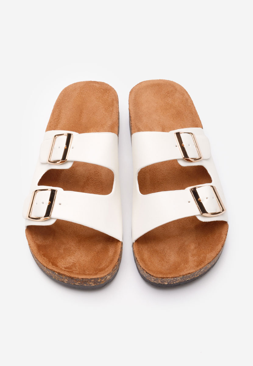 Białe klapki damskie Breana