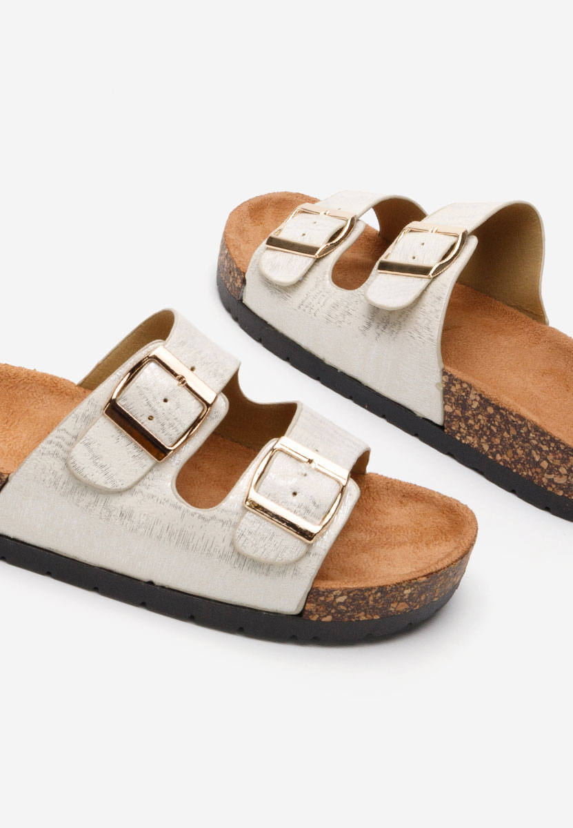 Beżowe klapki damskie Breana