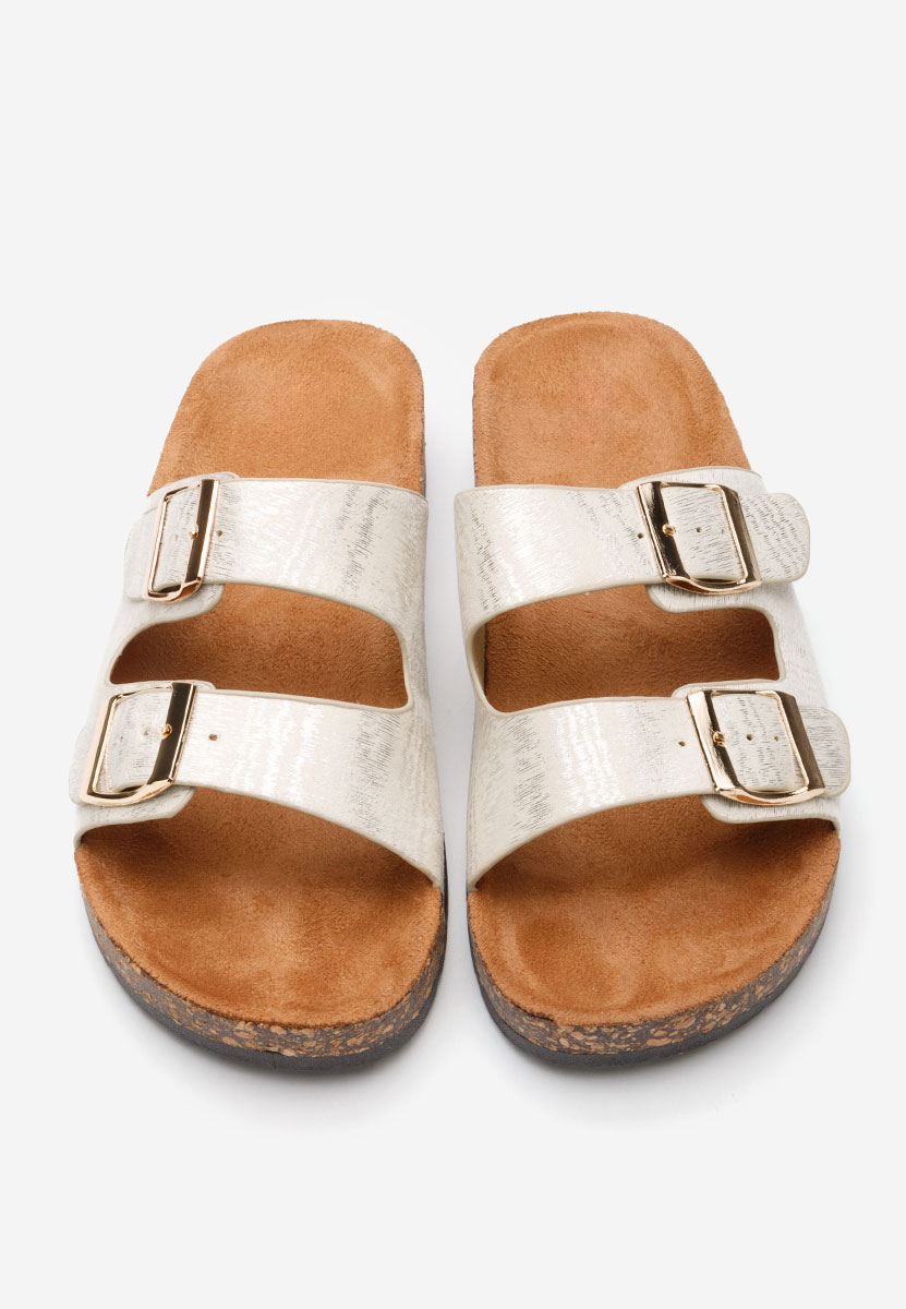 Beżowe klapki damskie Breana