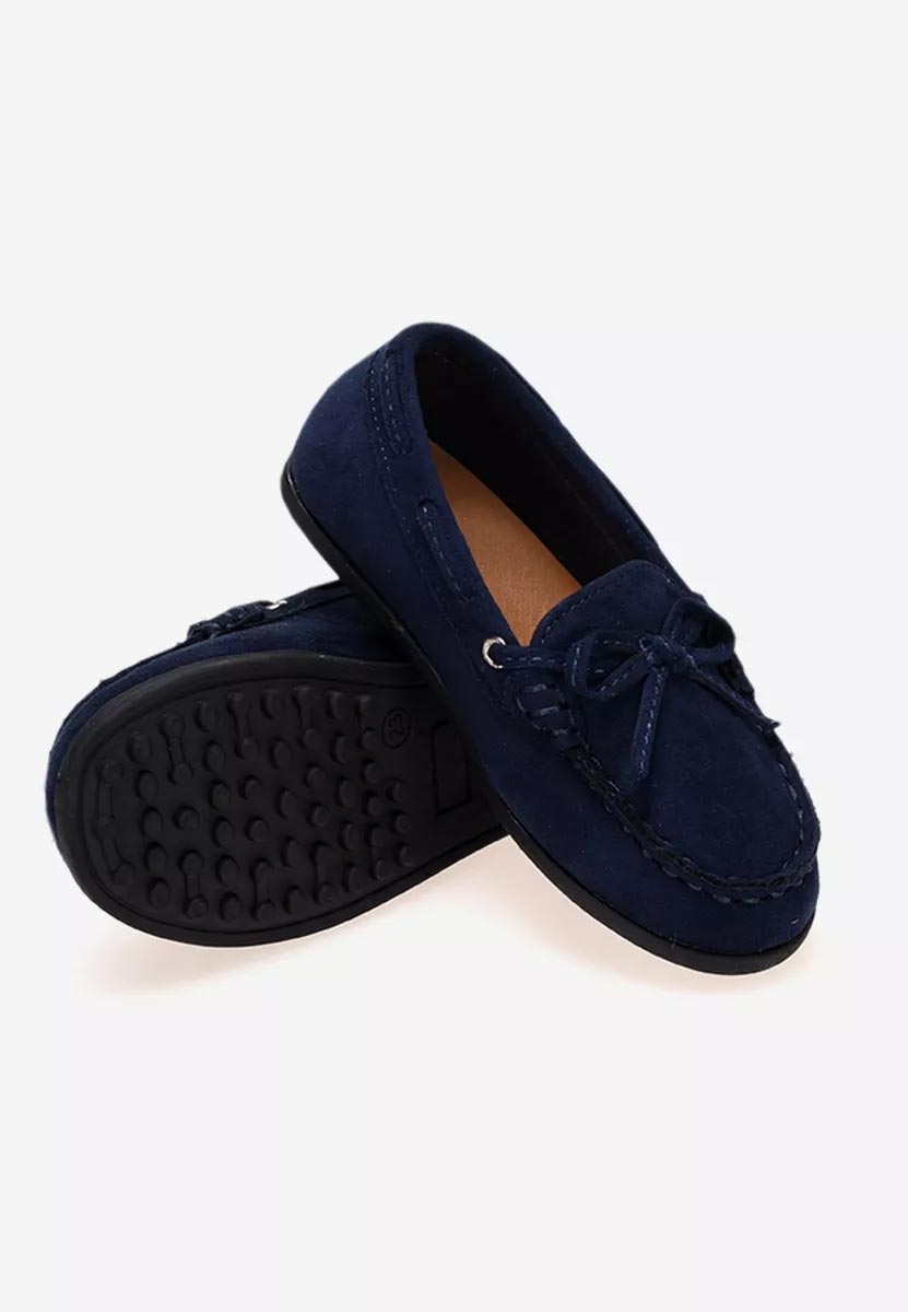 Granatowe mokasyny chłopięce Boat