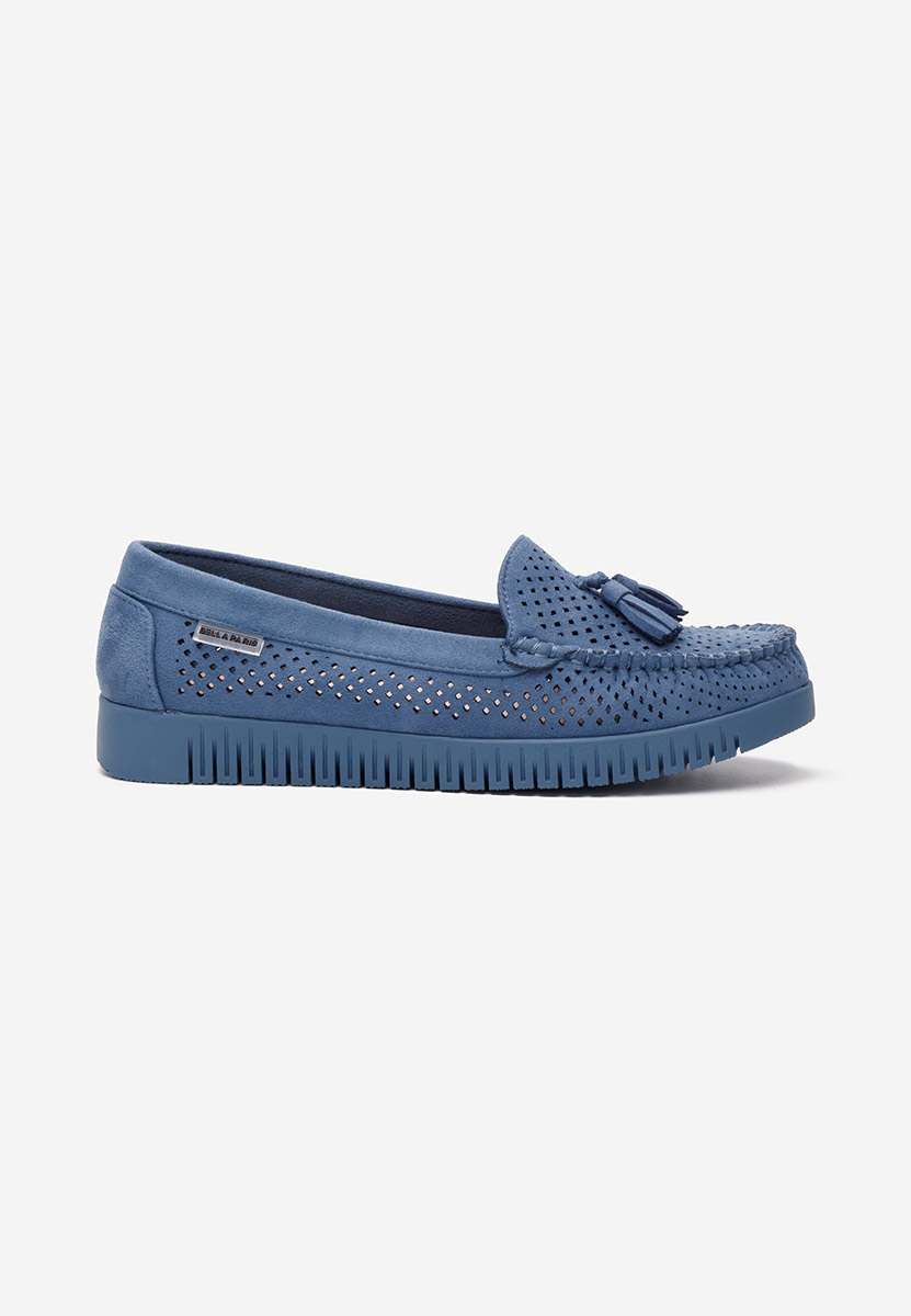 Niebieskie letnie mokasyny damskie Lynna V3