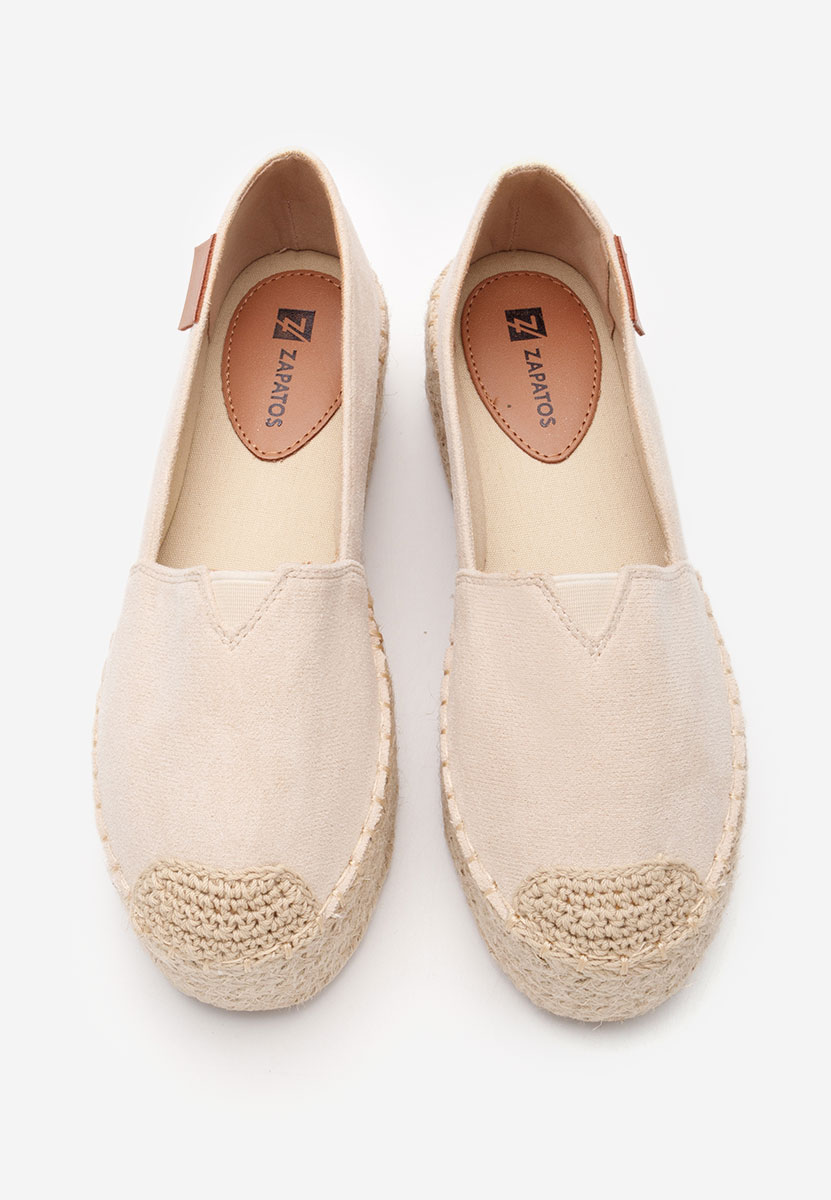 Beżowe espadryle na platformie Laguna
