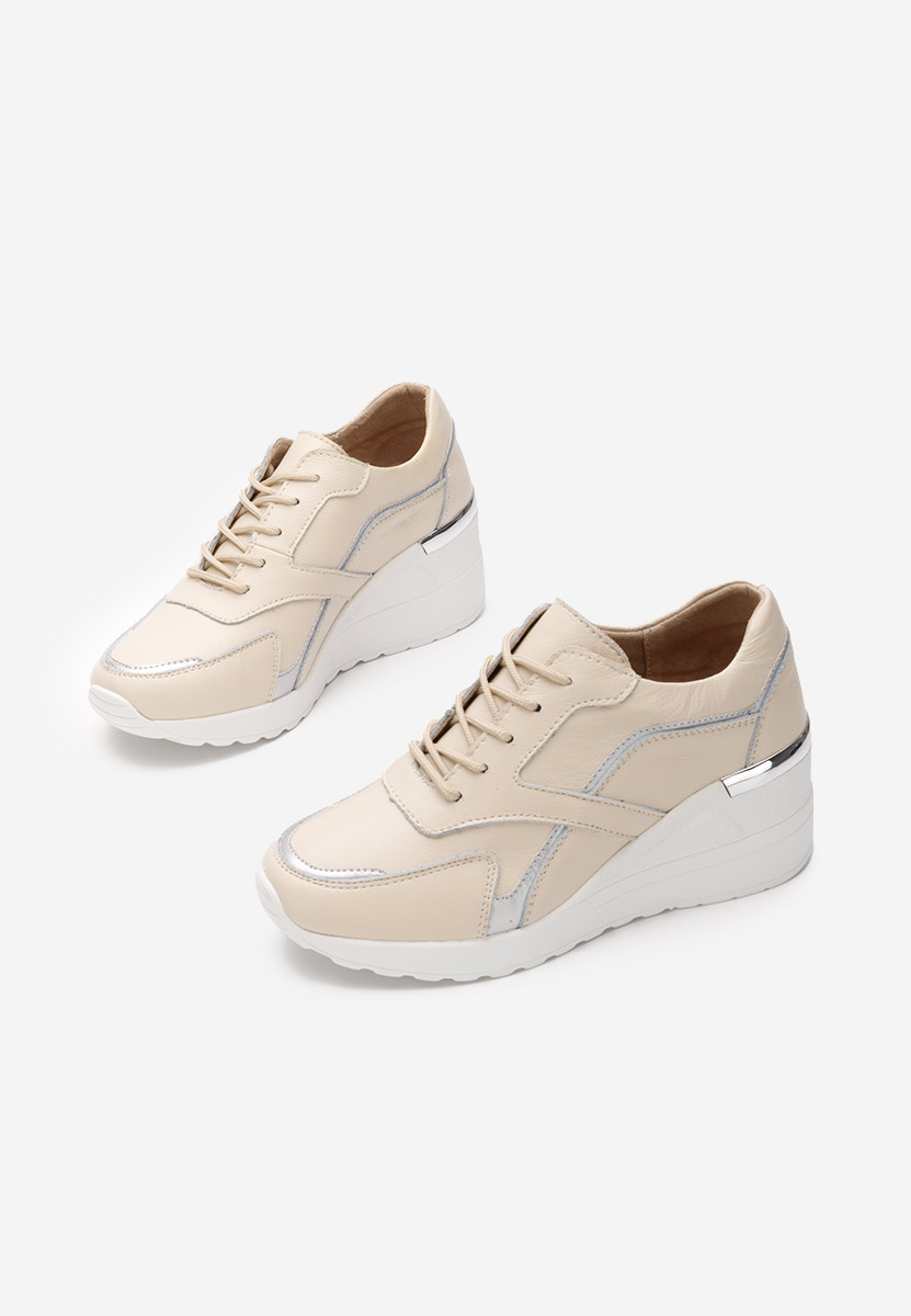 Beżowe sneakersy damskie Nayra