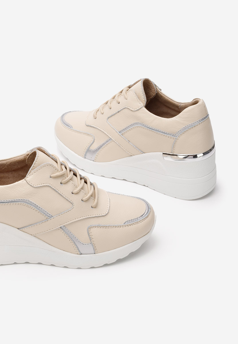 Beżowe sneakersy damskie Nayra