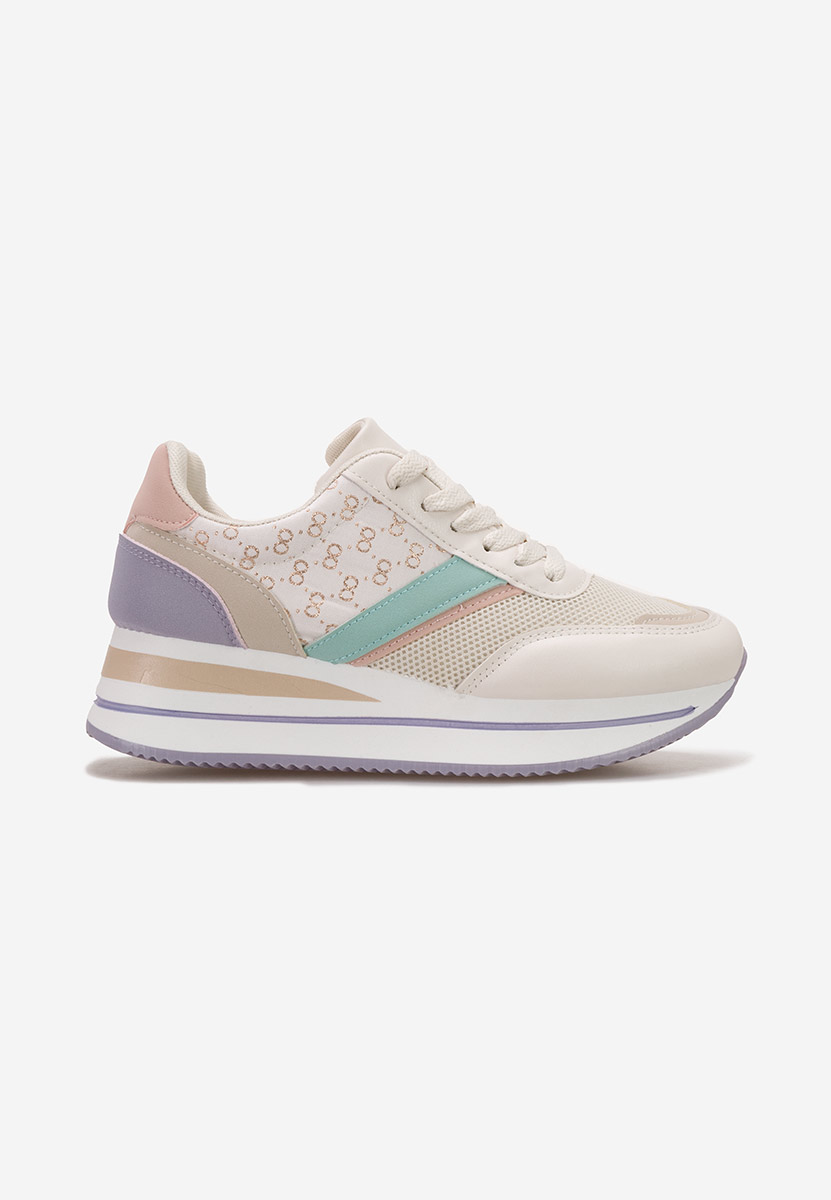 Wielokolorowy sneakersy na koturnie Cameda