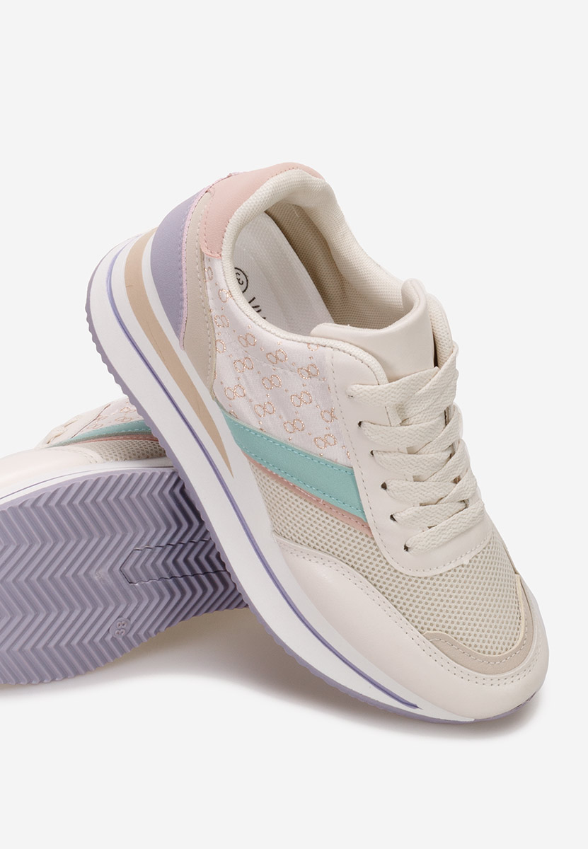 Wielokolorowy sneakersy na koturnie Cameda
