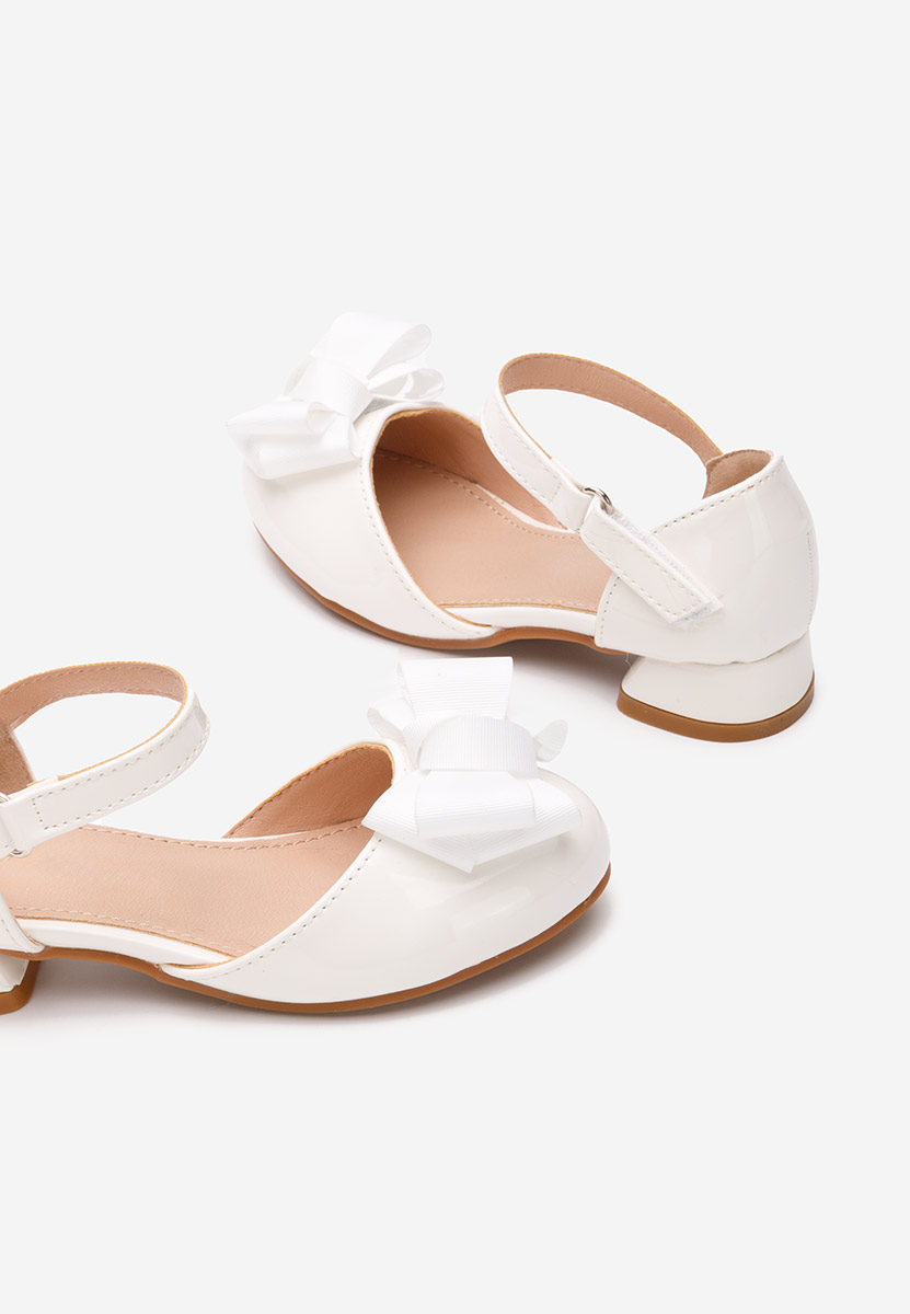 Białe półbuty dziewczęce Roshana