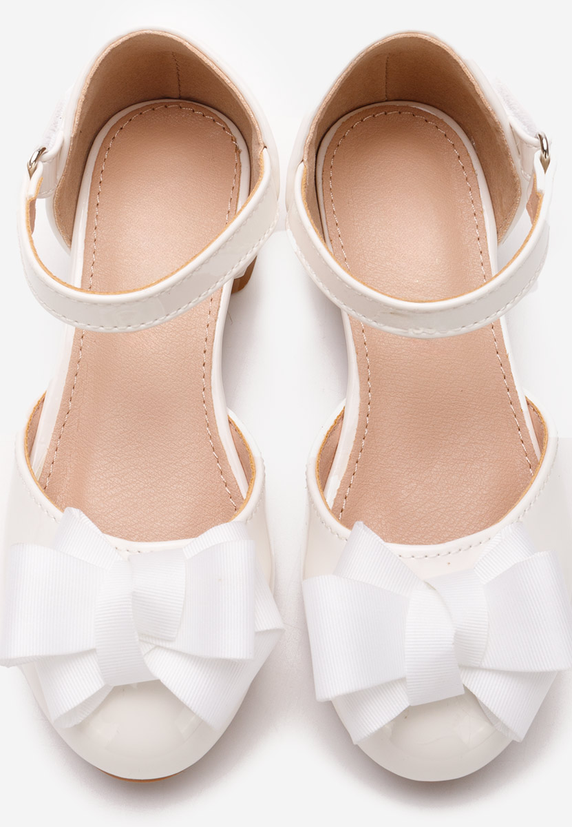 Białe półbuty dziewczęce Roshana