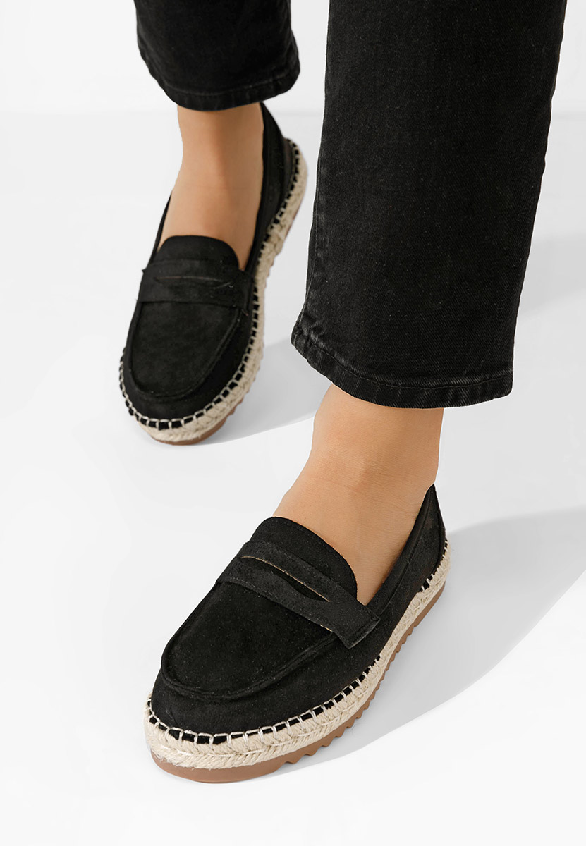 Czarne mokasyny damskie Elanore