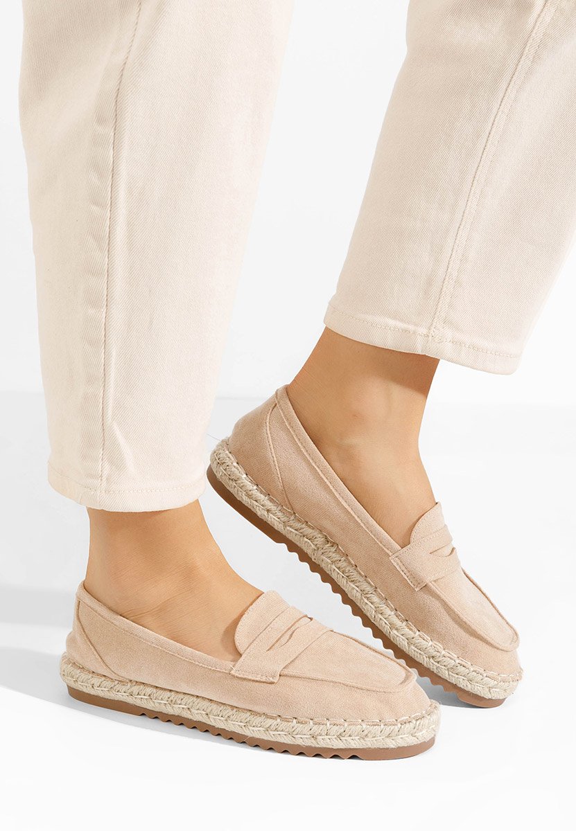 Beżowe mokasyny damskie Elanore