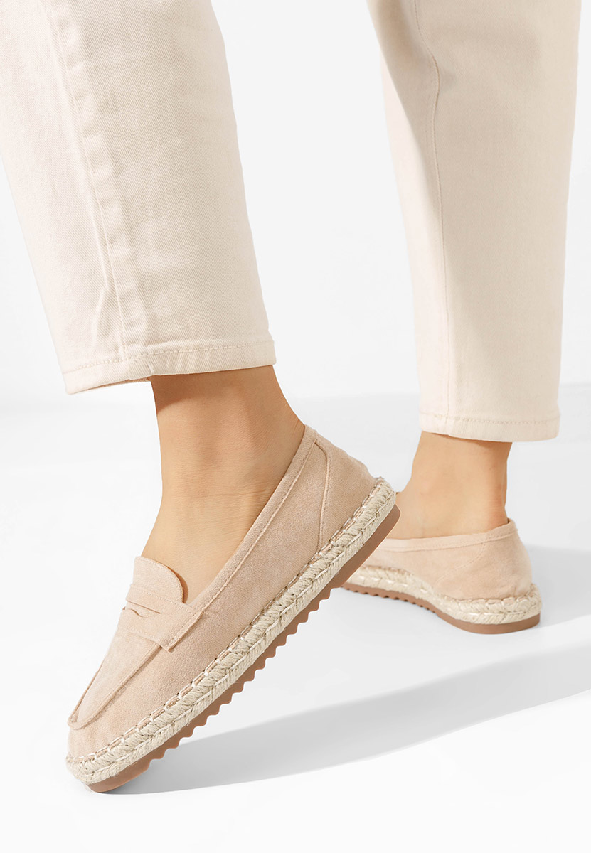 Beżowe mokasyny damskie Elanore