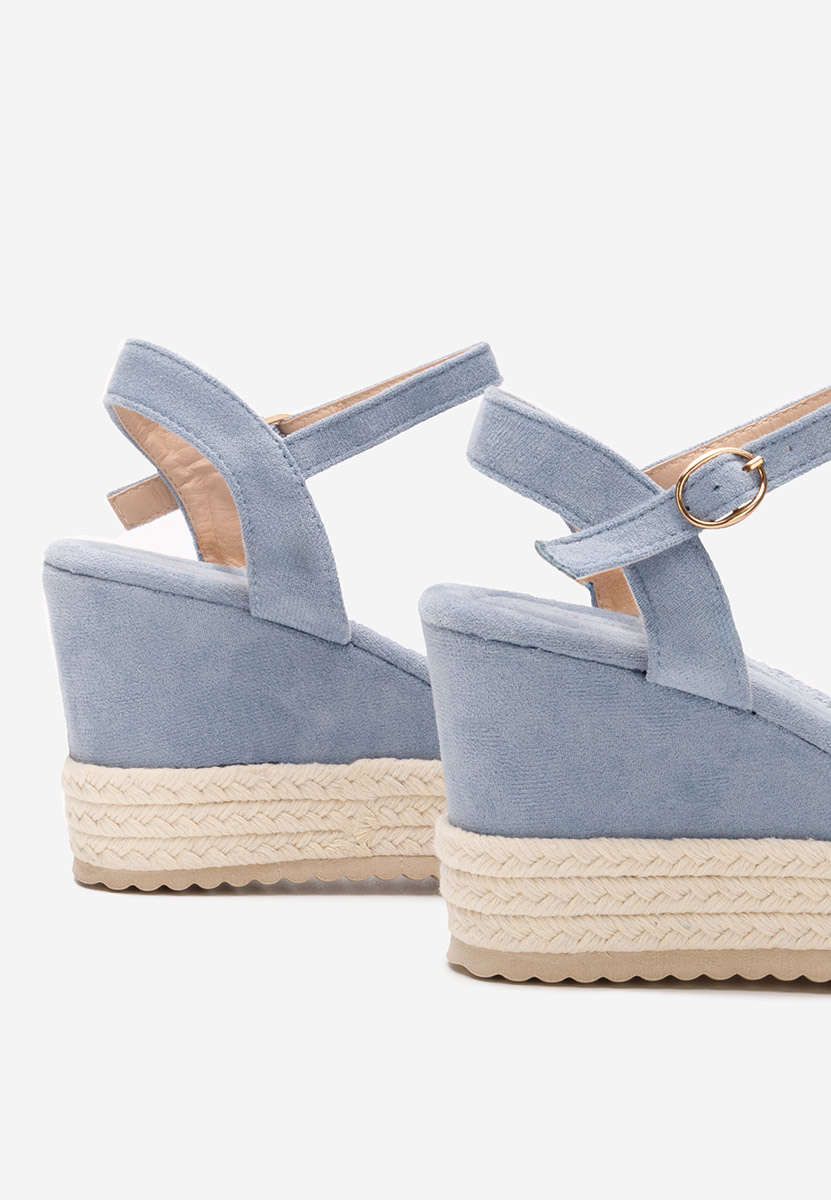 Niebieski sandały na koturnie Miliana