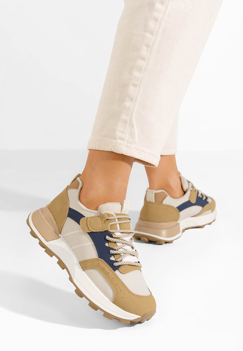 Beżowe sneakersy damskie Azuria S