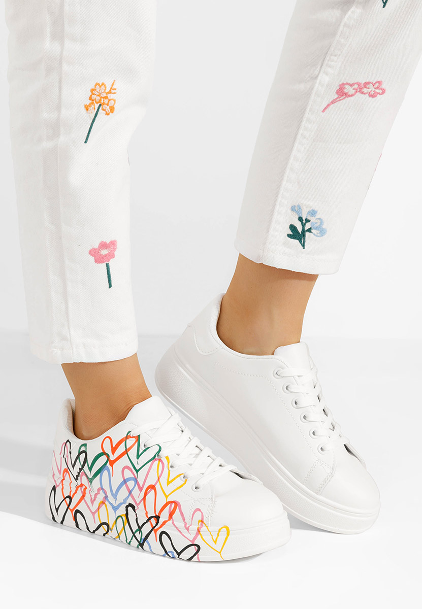 Białe sneakersy damskie Carlina