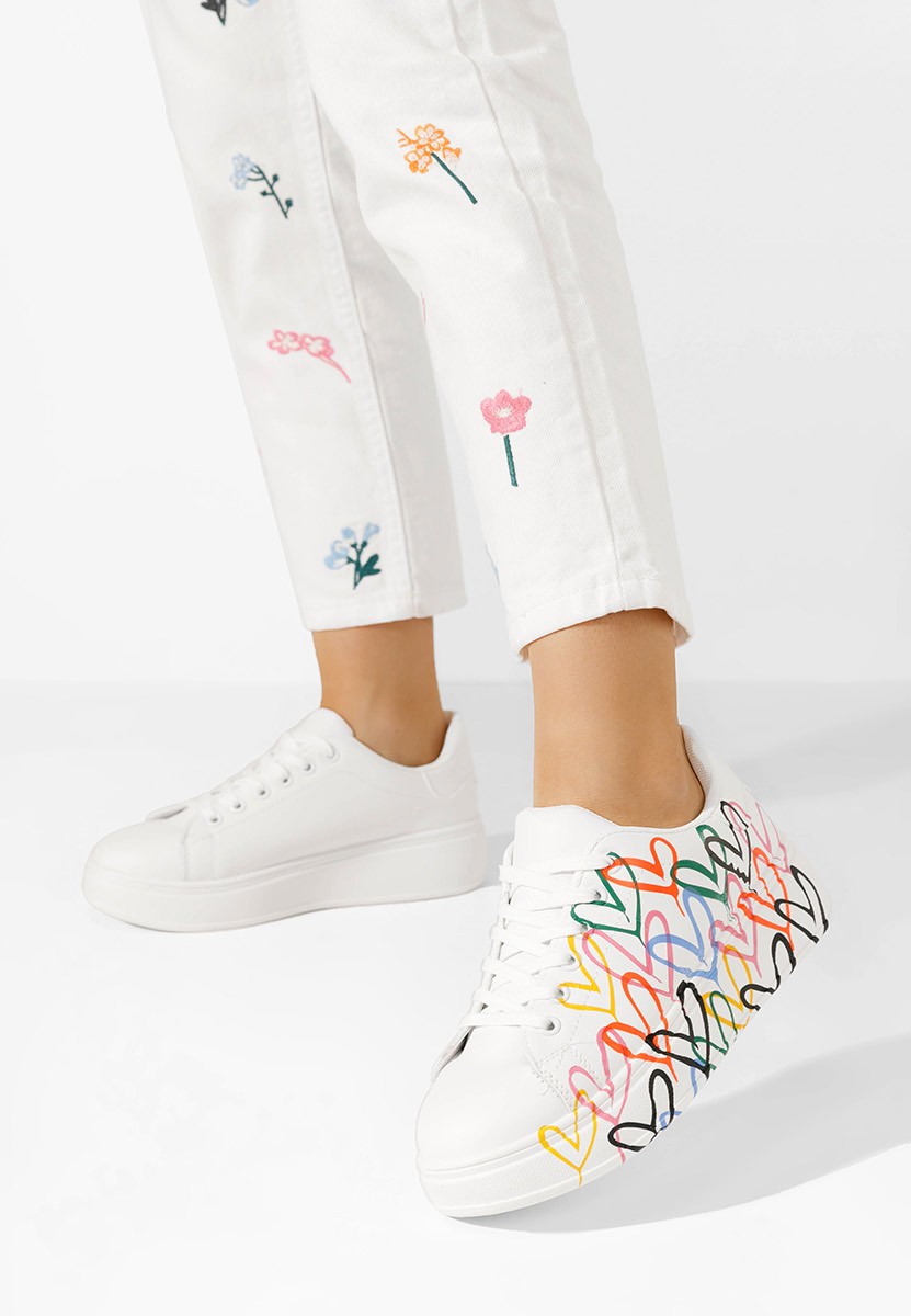 Białe sneakersy damskie Carlina