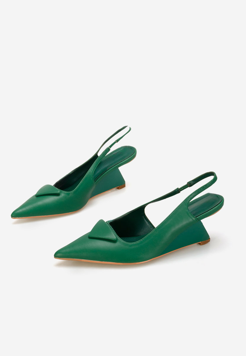 Zielone czółenka bez pięt Elfrida V2