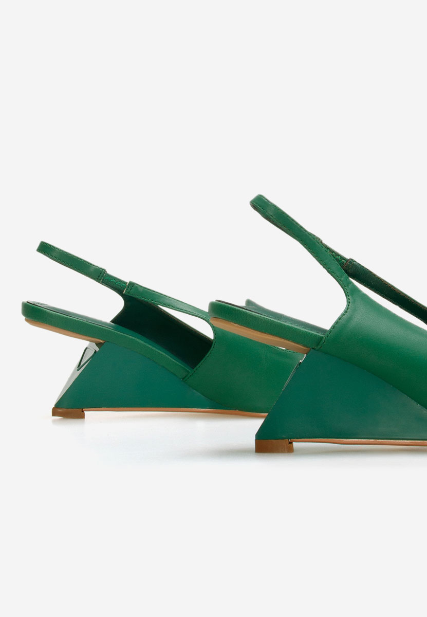 Zielone czółenka bez pięt Elfrida V2