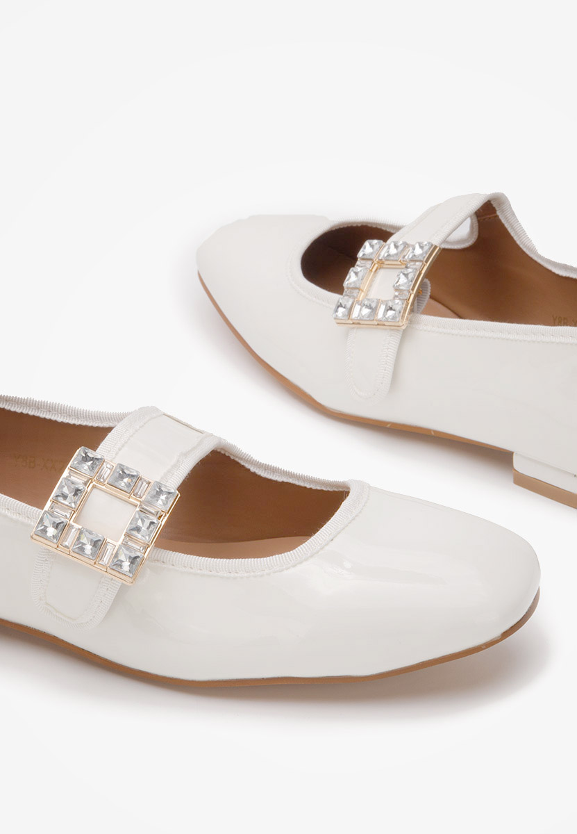 Białe baleriny damskie Twisha