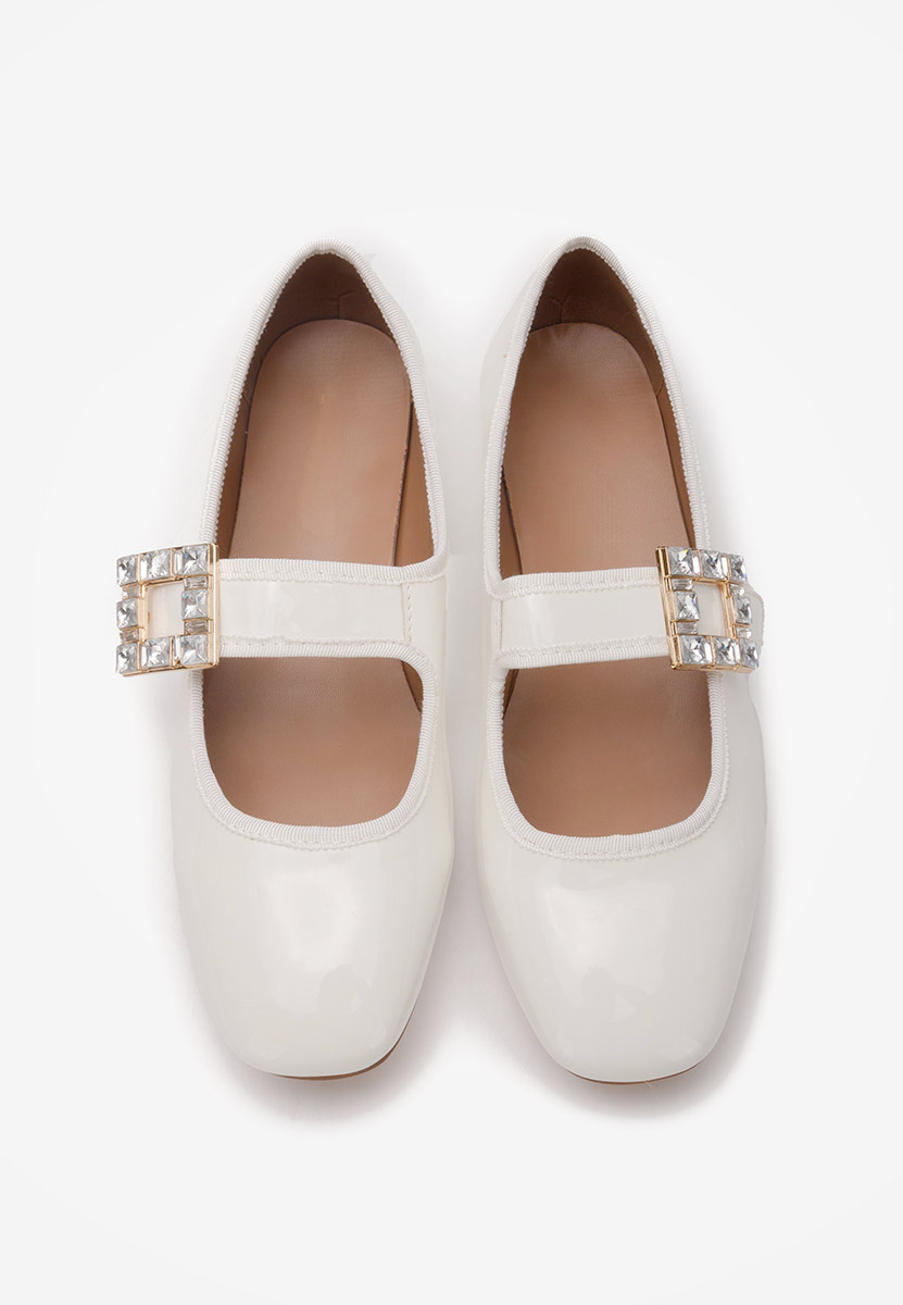 Białe baleriny damskie Twisha