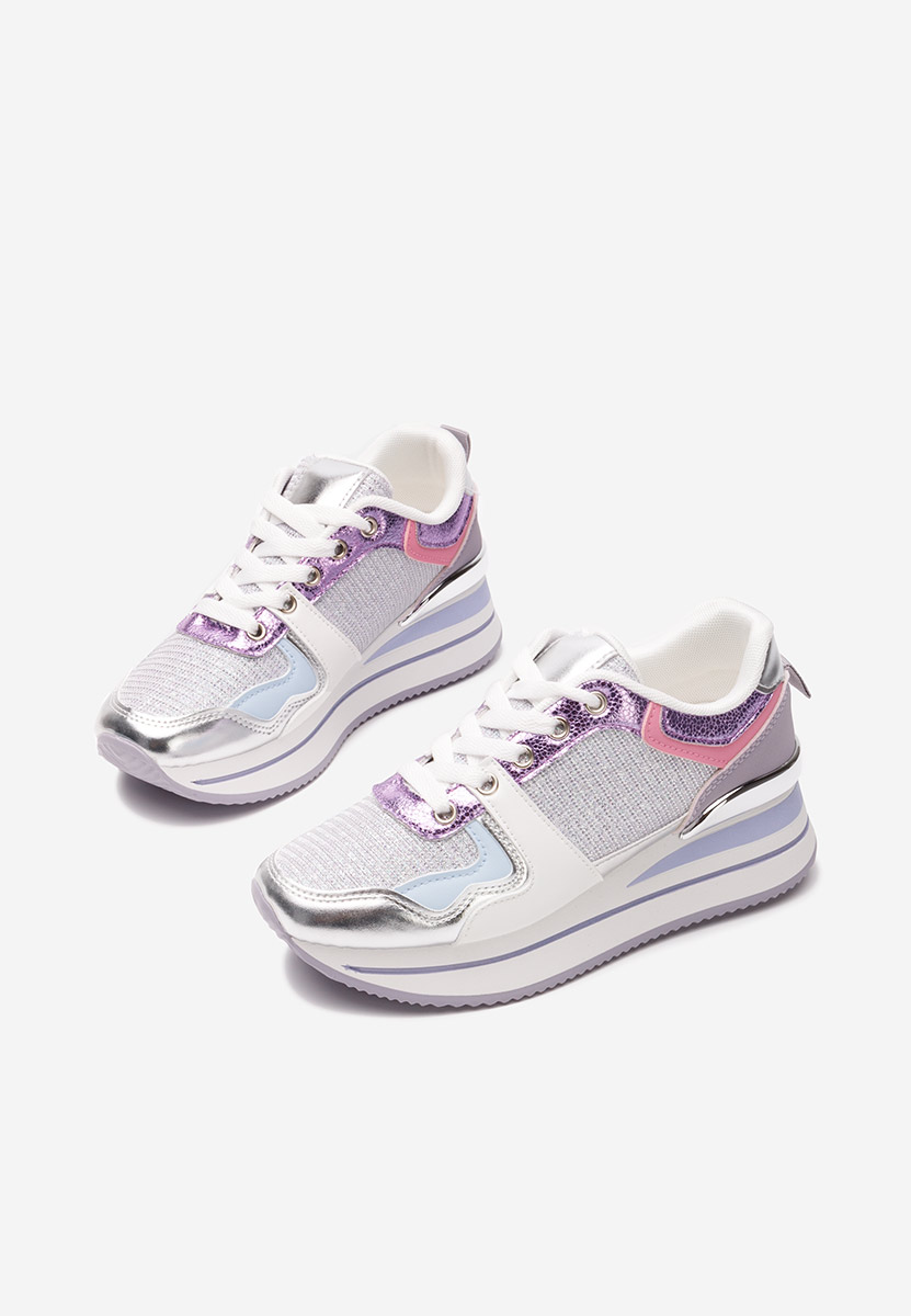 Fioletowe sneakersy na platformie Daisie