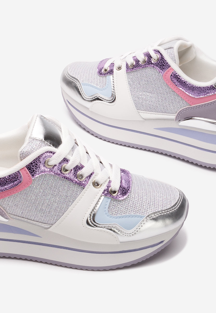 Fioletowe sneakersy na platformie Daisie