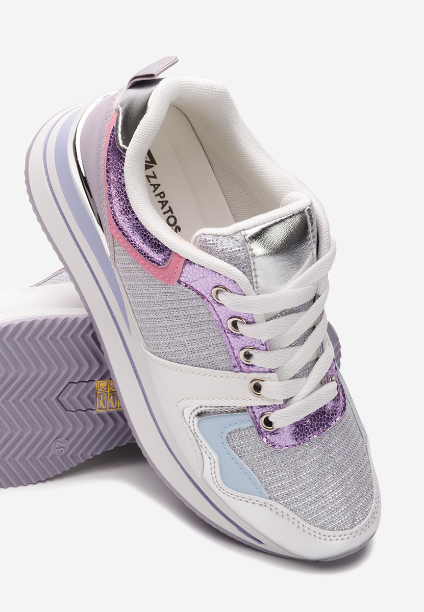 Fioletowe sneakersy na platformie Daisie