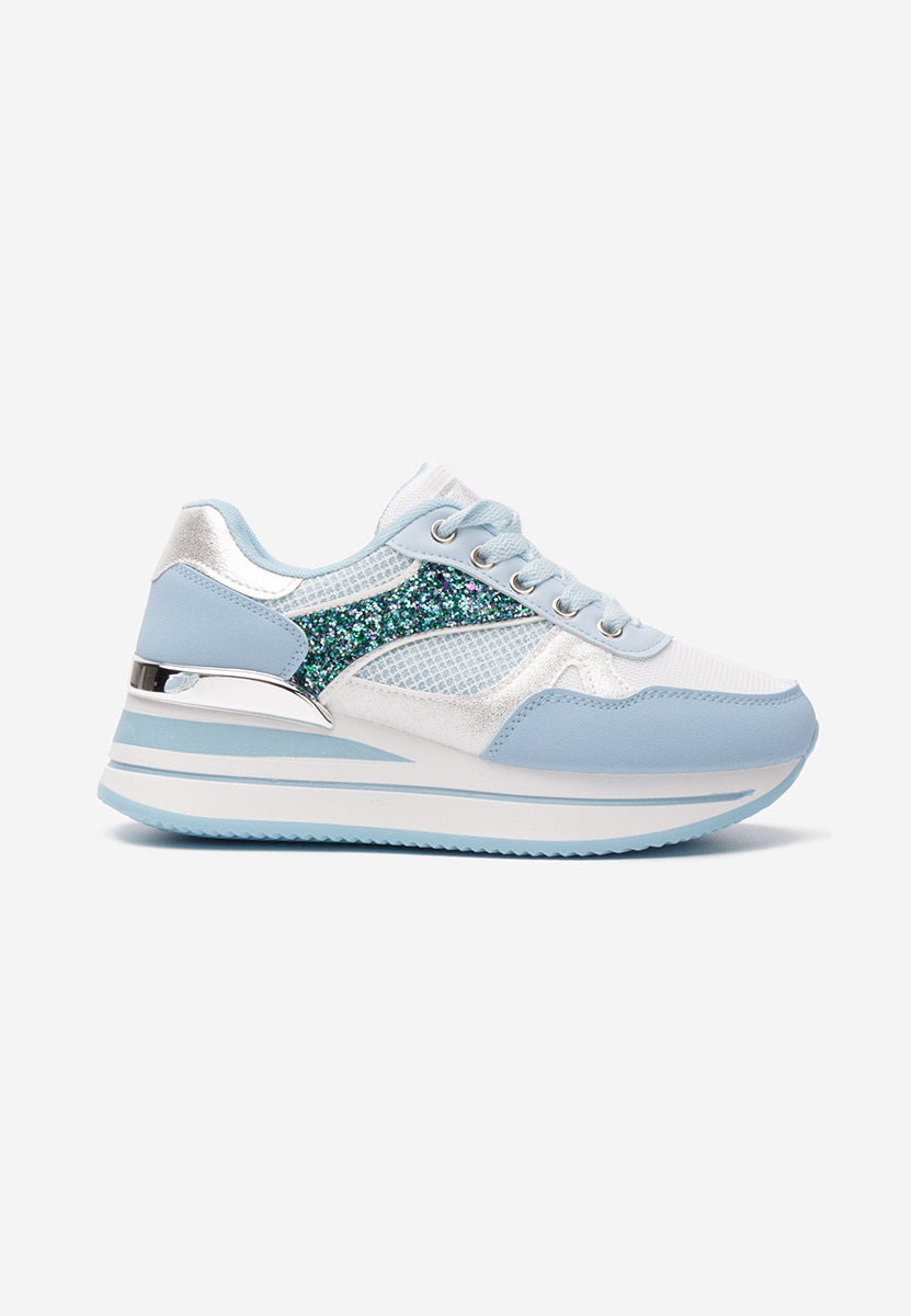 Niebieski sneakersy na platformie Camora