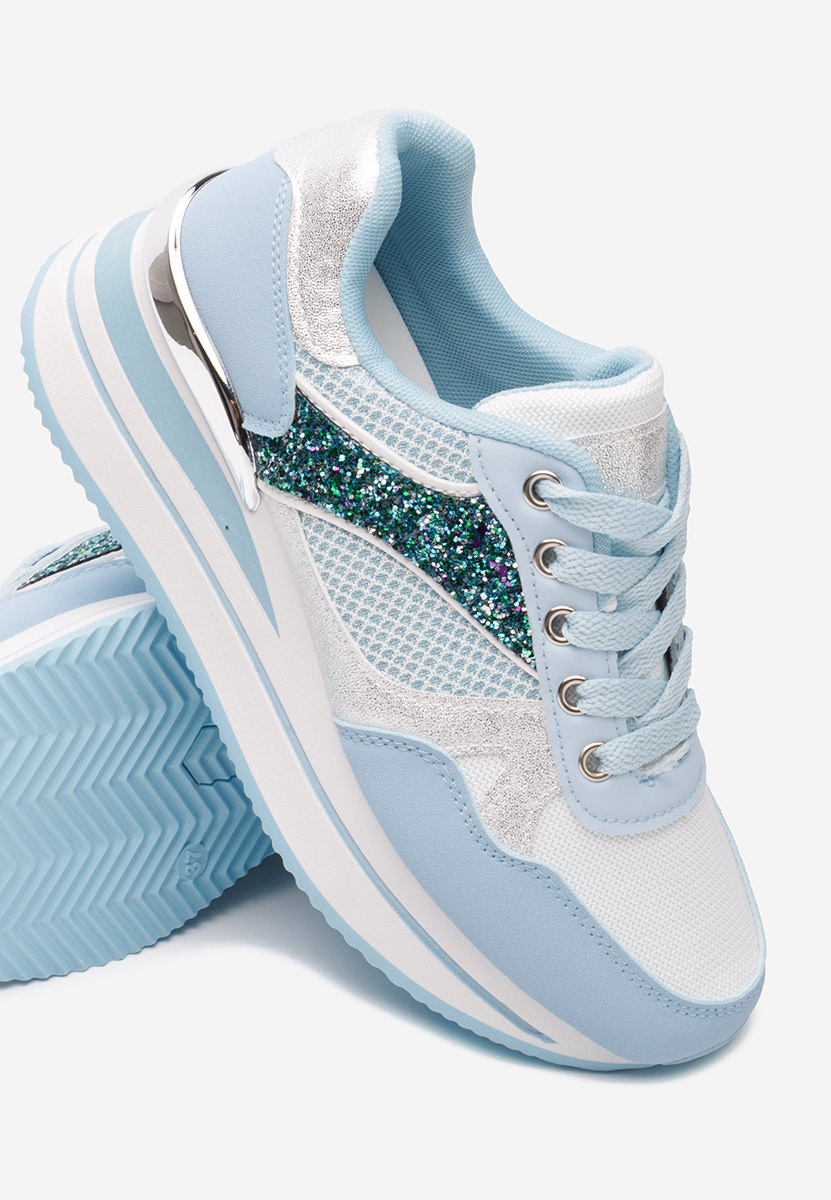 Niebieski sneakersy na platformie Camora