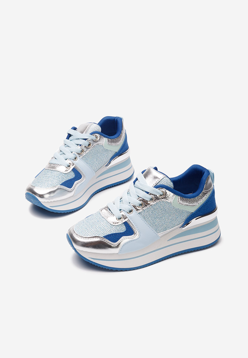 Niebieski sneakersy na platformie Daisie
